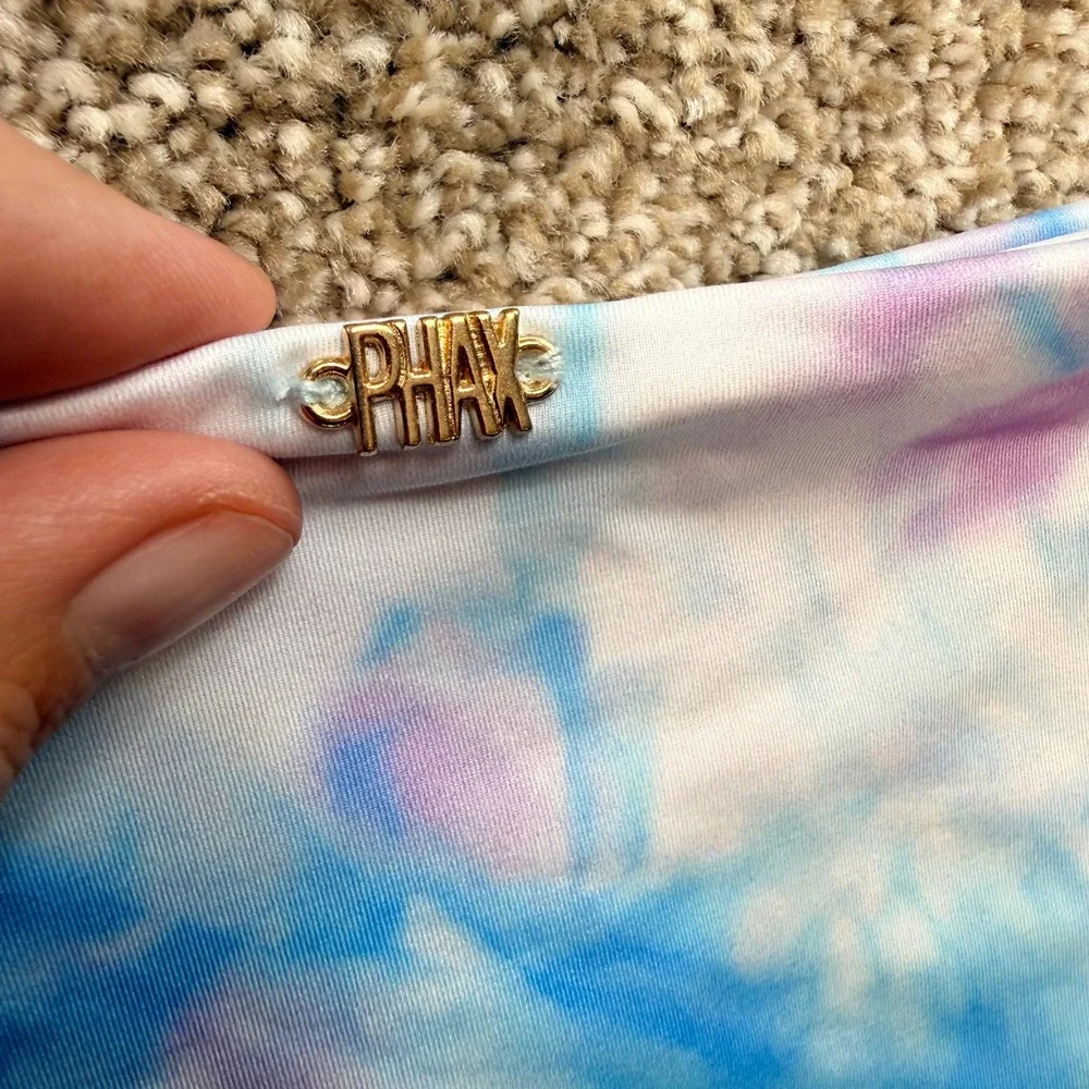 PHAX Swimwear Women Azul Tie Dye Latin Bikini Bottom Blue Purple Medium NEW Swim
